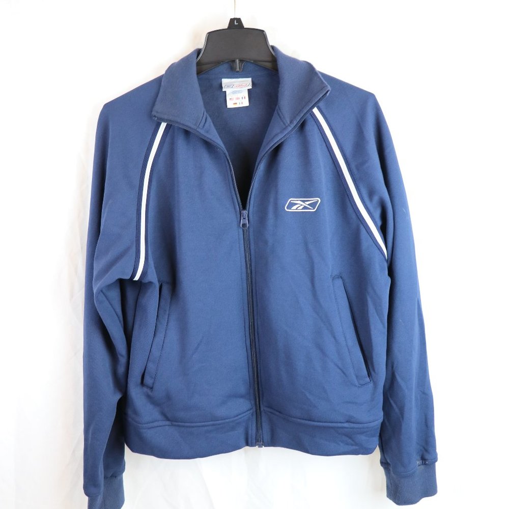 Vintage Reebok Women's Blue Jacket Size Small S